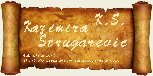 Kazimira Strugarević vizit kartica